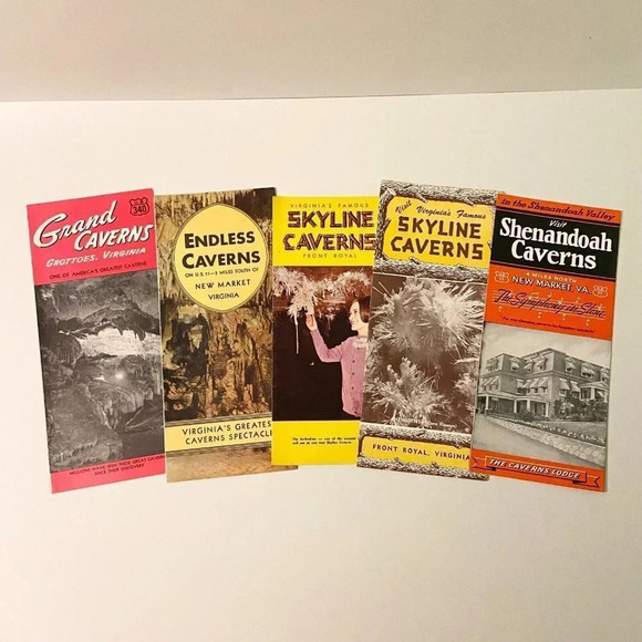 Vintage Caverns Virginia Grand Endless Skyline Shenandoah  Brochures Pamphlets - Picture 1 of 16